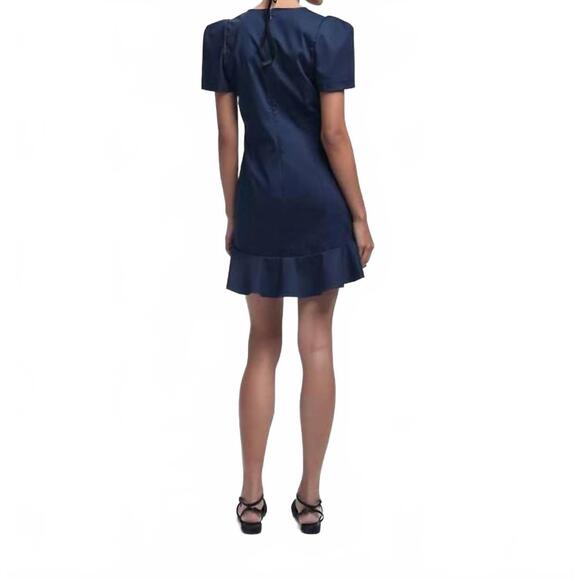 NEW KIKA VARGAS zeina dress in navy - Picture 3 of 3